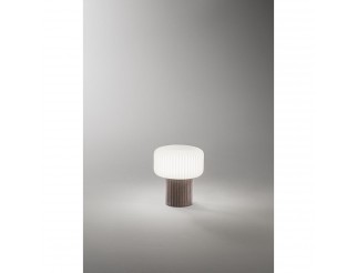 PERENZ OTTY LUMETTO LAMPADA DA TAVOLO IN VETRO E CERAMICA COLORE MARRONE