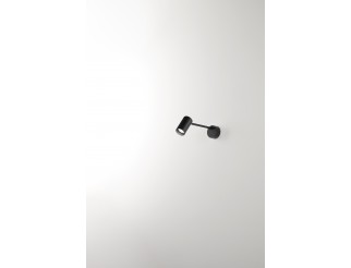 Lampada Isyluce Simplie orientabile da parete o soffitto in alluminio Nero IP20