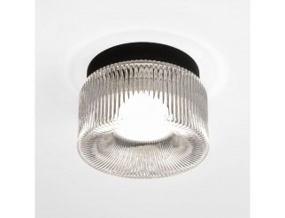 VIVIDA PILASTRO PLAFONIERA/APPLIQUE BASE ANTRACITE + VETRO TRASPARENTE 1X12W LED GX53
