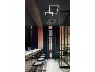 PERENZ PLAFONIERA IN ALLUMINIO COLORE NERO 10S-46595 N CTD DIMMERABILE CCT 3000°/4000°/6000°K