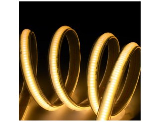 Striscia LED COB, IP65, 220Vac-240Vac 14W/m, L.CALDA 3000K±5%, 1200lm/m