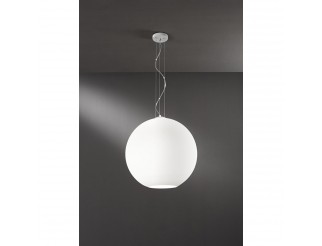PERENZ UFO SOSPENSIONE IN VETRO BIANCO DIAMETRO 50 CM