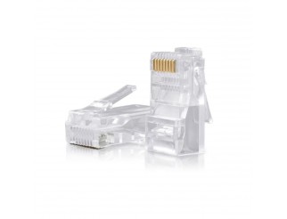 Vultech Connettori Trasparenti Passanti RJ45 UTP Vultech 50 Pz. 8P8C SN21405 Cat5e 3030-000035