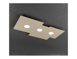 PLATE PLAFONIERA 3 LUCI SABBIA
