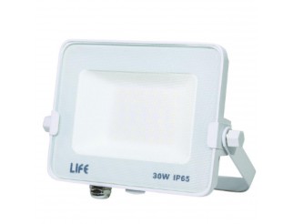 FARETTO SLIM BIANCO IP65, LED SMD Serie FA4, 30W, 110°,3000K, 220-240Vac,LM2700, CRI80, 141x117x27mm 