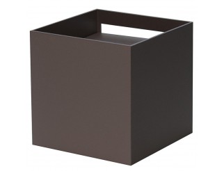 APPLIQUE a LED CUBO, IP65, 220Vac, 12,5W, TRICOLOR, 600LM, CRI80, 100x100mm, Alluminio, colore Brown