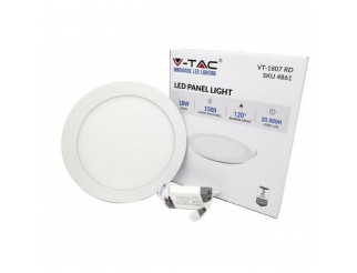 V-TAC  PANNELLO18w led premium faretto led chip samsung da incasso round 6400k