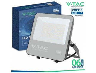 V-TAC Faro slim led smd chip cree 100w 135lm/w cavo 1m nero 4000k ip65