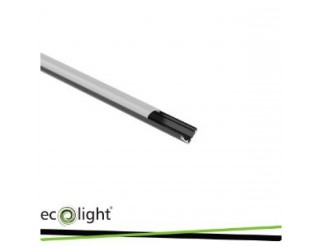 Profilo angolare rw02, nero + paralume opalino, 2mt
