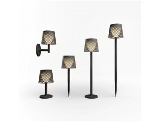 LAMPADA Greta black solar & rechargeable 3000k 5in1 ip44
