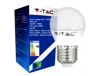 LAMPADINA LED V-Tac Sfera Globo 6W E27 Bianco Freddo