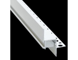 KIT Profilo alluminio bianco x Cartongesso a filoparete, 2m Dissip.27W/m, Inc.12mm + Cover Satinata, dim.40x30mm