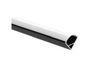 IIPERLUX LED PROFILO ALLUMINIO ANGOLARE NERO COVER OPALE
