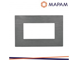 MAPAM Placca tecnopolimero spazzolato m6004sl-8 gem 4p grigio