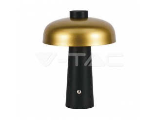 V-TAC Lampada da tavolo batteria ricaricabile 3w led 1800mah oro + nero