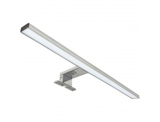 APPLIQUE a LED da Bagno, Lampada Specchio Bagno, IP44, 9W, 820lm, Luce 4000K, CRI80, 600x103x40mm, Cromata, con staffa a muro e specchio.