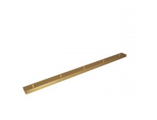 PERENZ ROSONE MULTICAVO IN METALLO OTTONE BRUN. 5 FORI L.120 x 8 x H.3 cm