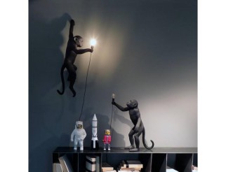 LAMPADA IN RESINA MONKEY LAMP CM.36X24 COLORE BIANCA