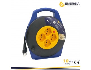 MULTIPRESA Avvolgicavo 4 prese univ. spina 16a cavo 3x1,5mm 10mt