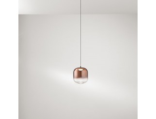 SOLO VETRO RAME SPECCHIATO Solo vetro borosilicato. Colore: Rama specchiato D.14 x H.15 cm