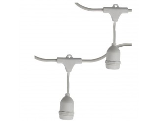 IPERLUX LED CORDONIERA PORTALAMPADE BIANCO PENDANT E27 10M