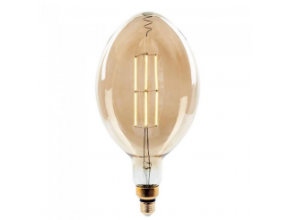 LED LAMPADINA 8W STRAIGHT FILAMENTO E27 BF180 AMBER DIMMABLE 2000K                                                      