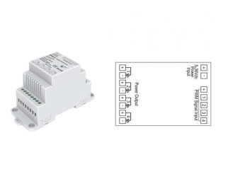 Amplificatore 4CH RGBW DIN RAIL 12V 240W /24V 480W 20A (max) 115x48x67mm