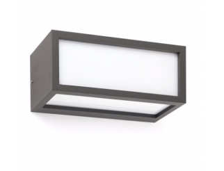 Isyluce Applique Lampada da parete in alluminio IP54 E27 mm 250x110x100 Antracite