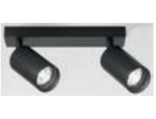 Lampada da parete /soffitto Simplie orientabile alluminio nero 55x100 2xGU10