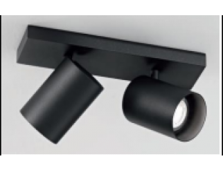 Lampada da parete soffitto Simplie NG orientabile alluminio nero   69x100 2xGU10