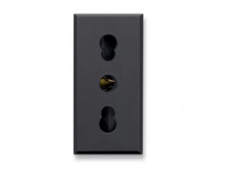 AVE Presa bipasso Tekla S44, colore grigio Tekla, 2P+T 10/16A 250V  finitura opaca
