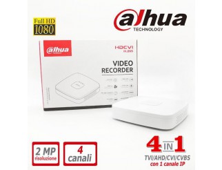 XVR4104C-X-WH DVR 4 CANALI 2MP 5 IN 1 + 1 CANALE IP DAHUA                                                               