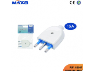 MAX8 Spina 16a 2p+t bianca