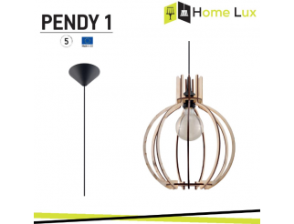 SOSPENSIONE Pendente pendy 1 e27 in legno