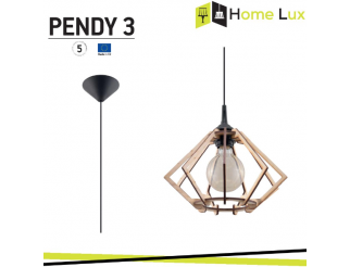 SOSPENSIONE Pendente pendy 3 e27 in legno