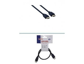 LIFE CAVO SP.HDMI - SP.HDMI L. 0,5m D.6mm, 4K@50/60Hz HIGH SPEED + ETHERNET, 3D, NERO, H. CARD