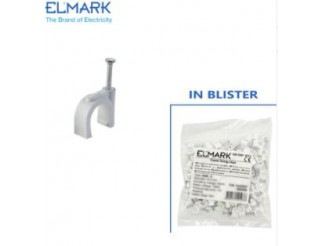 ELMARK Clip per fissaggio cavo 5mm conf. 100pz