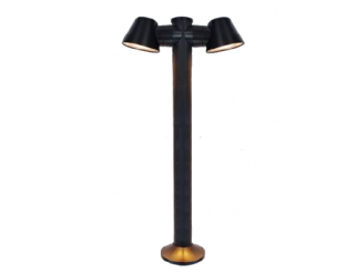 ISYLUCE BOLLARD PALETTO E-SEA DA GIARDINO 250X800 MM 2XGU10 IP54 ANTRACITE