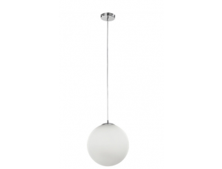 PERENZ Lampada da soffitto con montatura in cromo lucido e vetro bianco sfera 30CM