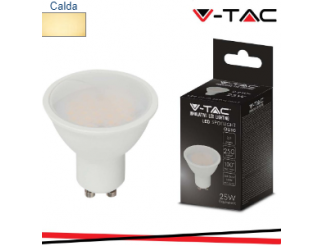 V-TAC Led lampadina 2.9w gu10 smd white plastica milky cover 3000k