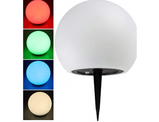 NATALUNA NATURA GARDEN LAMPADA SOLARE RGB+BIANCO C/TELEC SFERA 25CM