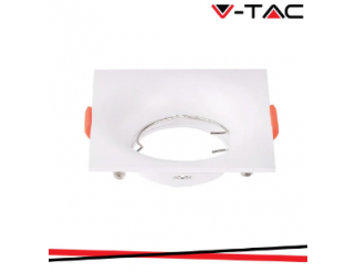 V-TAC Gu10 porta faretto quadrato bianco