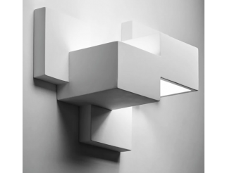 Applique Sforzin Illuminazione SIDE T325 GX53 LED gesso bianco lampada parete