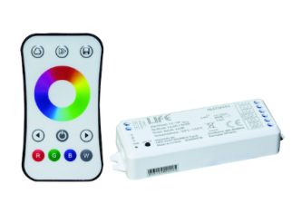 LIFE KIT RGBW, Radiocomando 1 zona RF2,4GHz con ricevitore 4CH*3A 12V(144W)/24V(288W) 