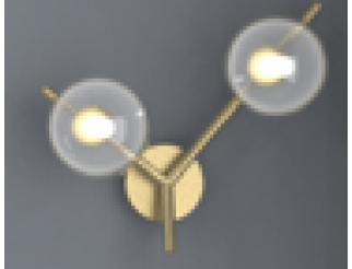 Miloox Camely Parete/Soffitto 2 Luci ORO SPAZZOLATO 