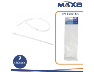 MAX8 Fascetta pa 6.6 4,8x368mm bianco