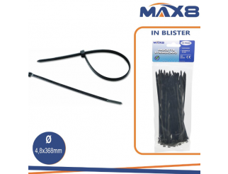 MAX8 Fascetta pa 6.6 4,8x368mm nero