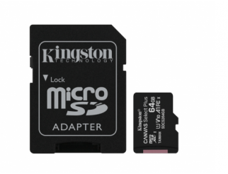 KINGSTON MICROSDHC 64GB SELECTPLUS UHS-I ADATT. CL10 100mb/s LET SDCS2/64GB