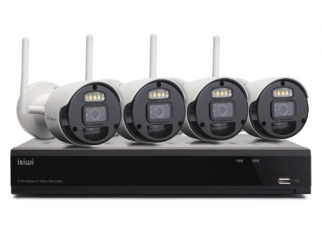 Kit Wireless Isiwi Connect S4 ISW-K1N8BF2MP-4 GEN1 NVR 8 Canali + 4 Telecamere IP 1080P 2Mpx