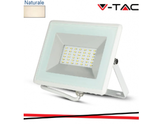 V-TAC FARO 50w led proiettore smd e-series g2 corpo bianco 4000k
